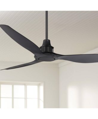 58" Modern Contemporary 3 Blade Indoor/Outdoor Damp Rated Ceiling Fan with Remote