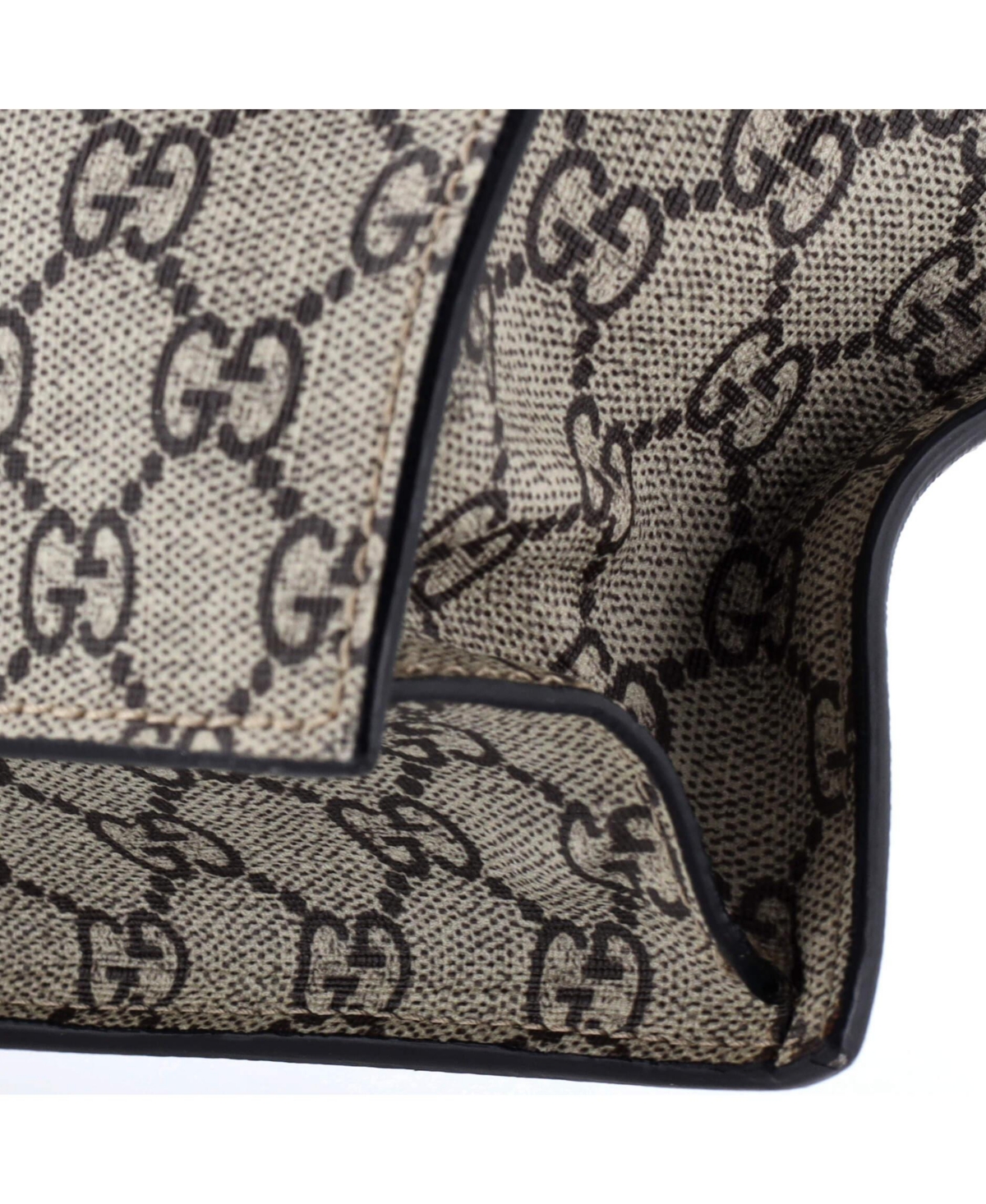 Pre-Owned Gucci Tall Convertible Soft Open Tote Printed Gg Coated Canvas