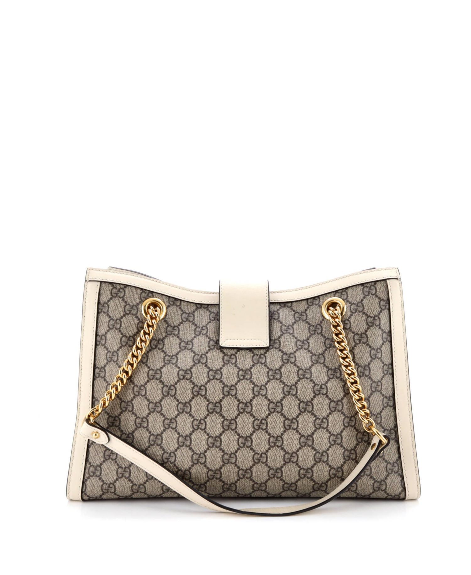 Medium Padlock Chain Tote GG Coated Canvas with Leather