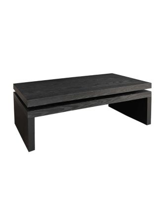 Wood Coffee Table for Living Room Floating Top Rectangular 47.6