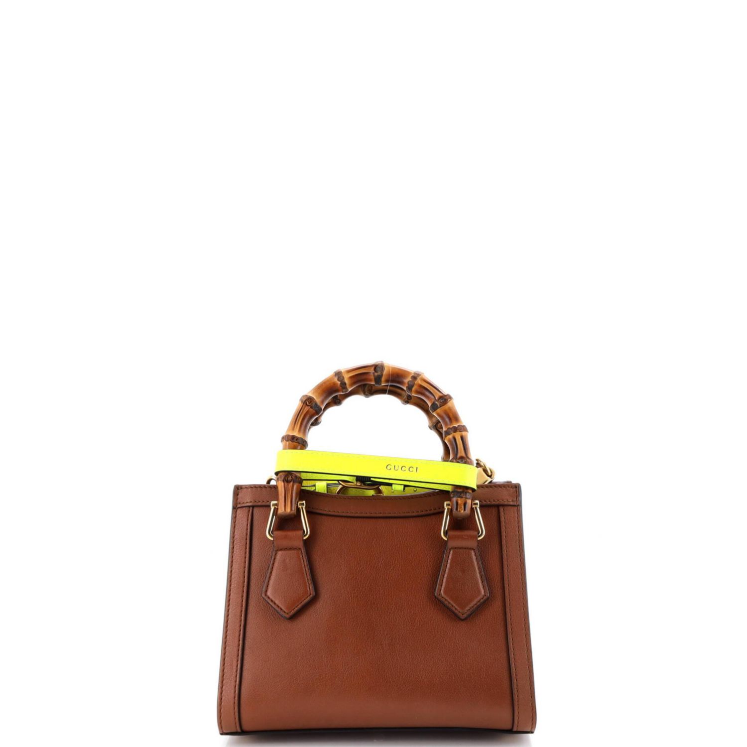 Mini Diana NM Bamboo Handle Tote Leather