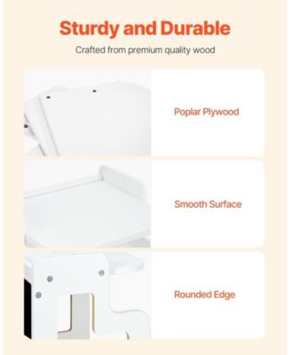 Montessori Weaning Table and Chair Set 3 in 1 with Chalkboard and Adjustable Height