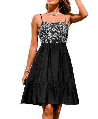 Women's Tropical Adventure Floral Mini Beach Dress