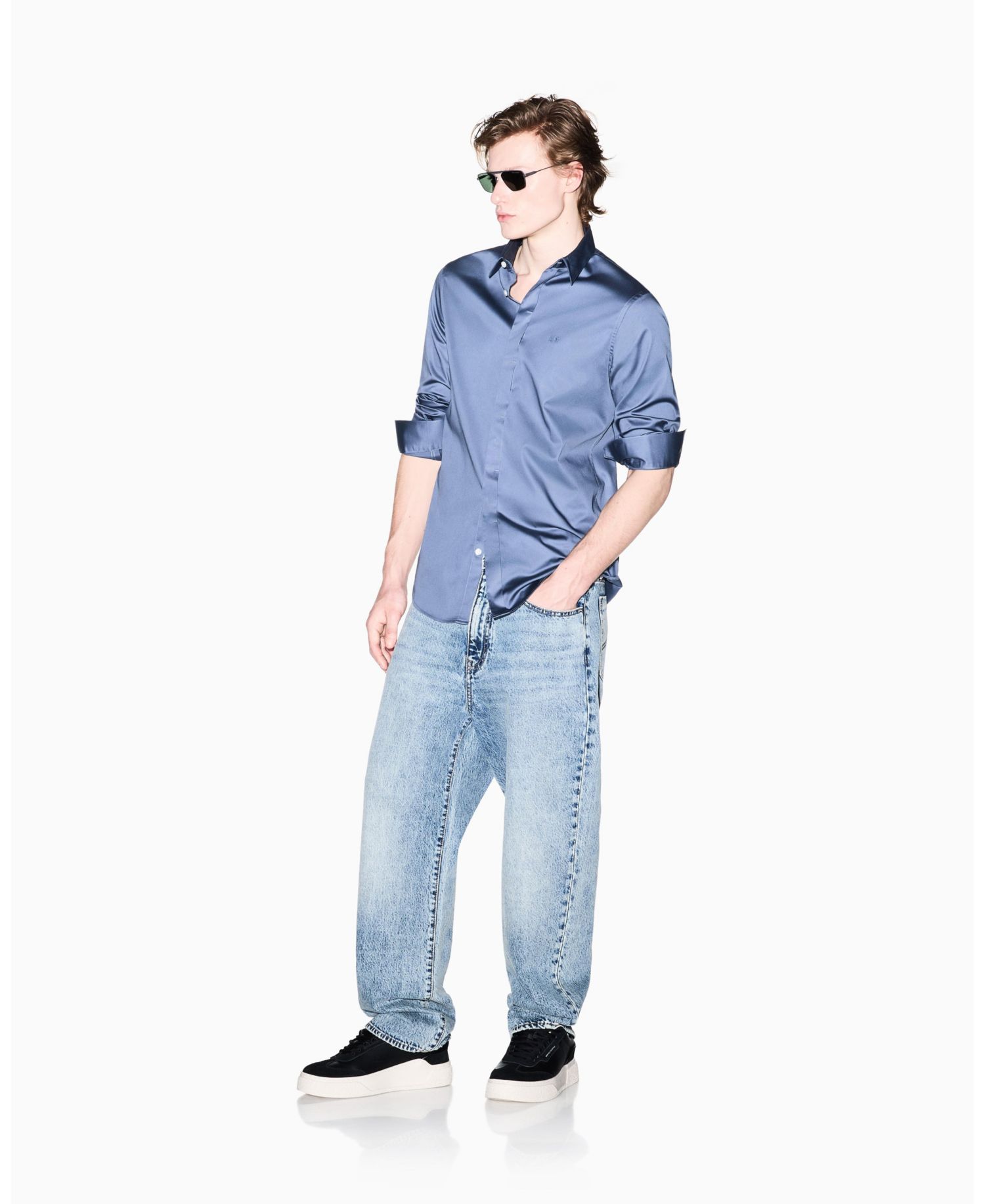 Men's Long Sleeve Solid Slim Fit Shirt