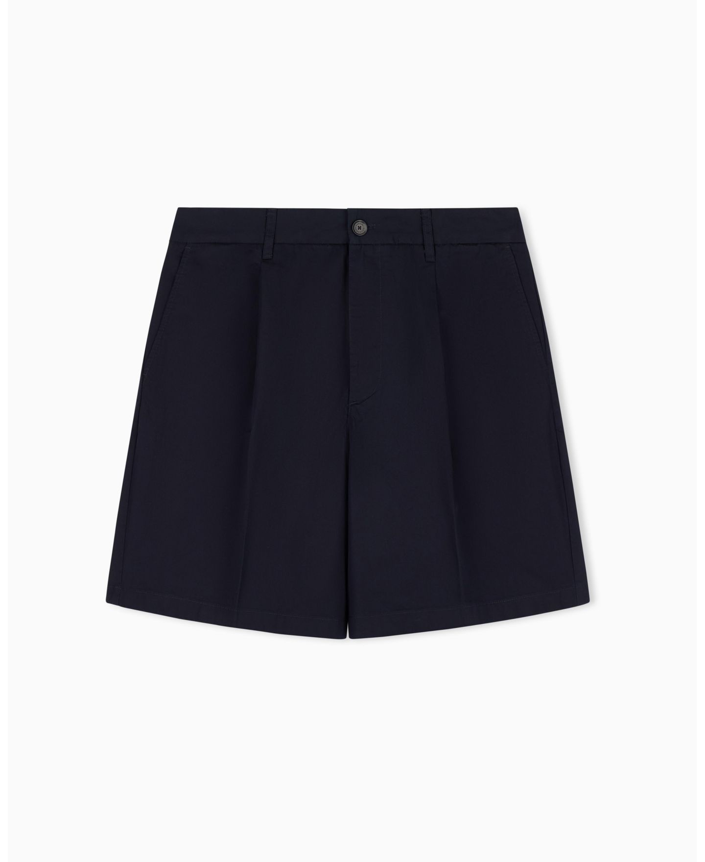 Мужские шорты A|X Armani Exchange Cotton Pleat Bermuda, цвет: Глубокий тёмно-синий — фото 4
