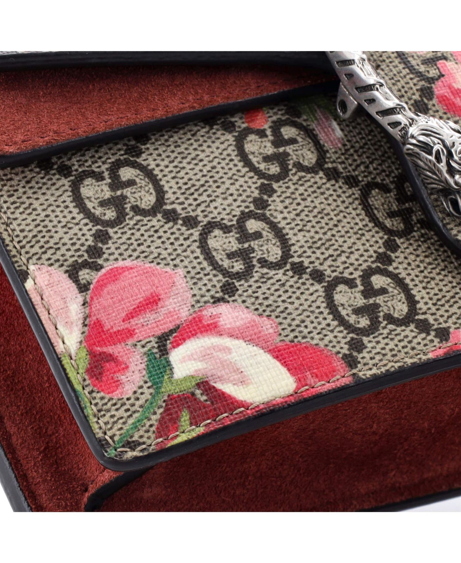 Super Mini Dionysus Bag Blooms Print GG Coated Canvas