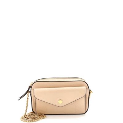 Super Mini Front Pocket Chain Shoulder Bag Jumbo GG Embossed Leather