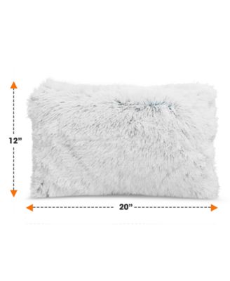 Textured Fluffy Decorative Pillow, 12" x 20"