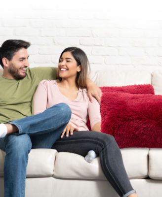 Textured Fluffy Decorative Pillow, 12" x 20"