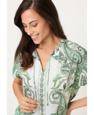 Women's Paisley Panneaux Print T-Shirt