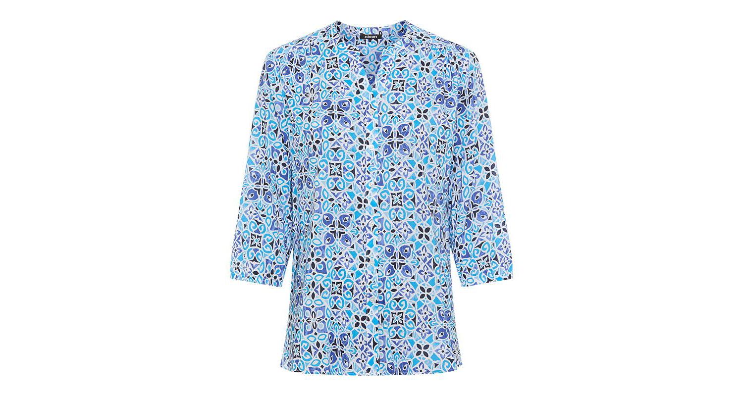 Women's Panneaux Tile Print Tunic Shirt