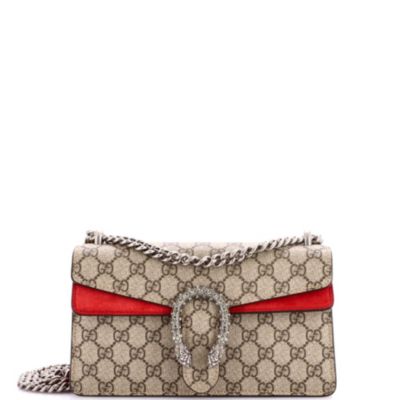 Small Dionysus Bag GG Coated Canvas with Crystal Embellished Metal