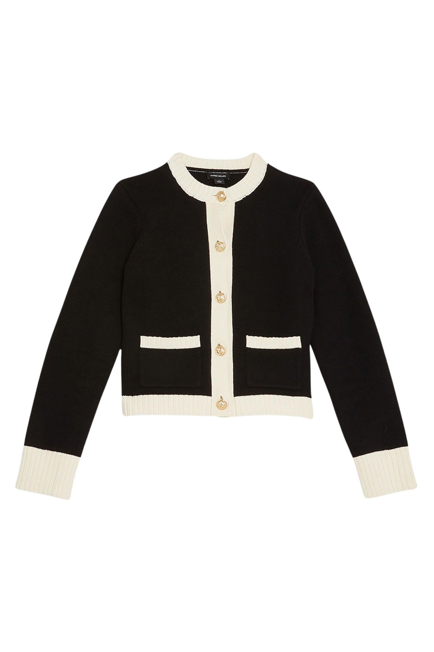 Women's Cotton Cropped Knit Boxy Cardigan