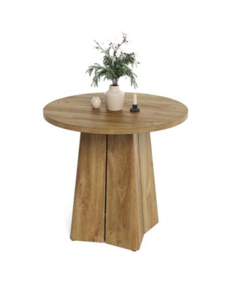  31.50" Round Dining Table for 2 People, Farmhouse Dining Room Table for Living Room, Circle Kitchen Table