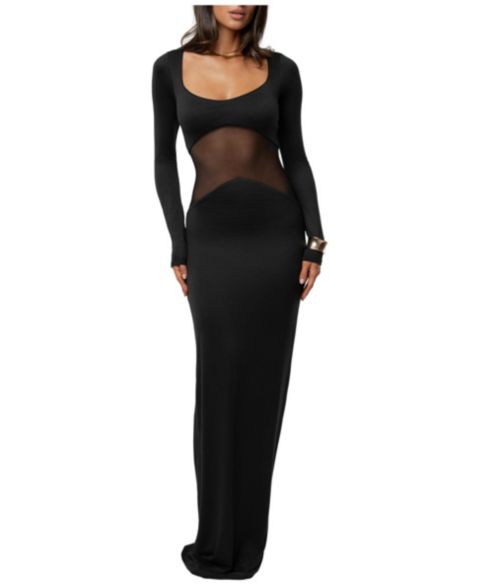 Женское платье JLUXLABEL Glitz Hour Maxi, цвет: Чёрный