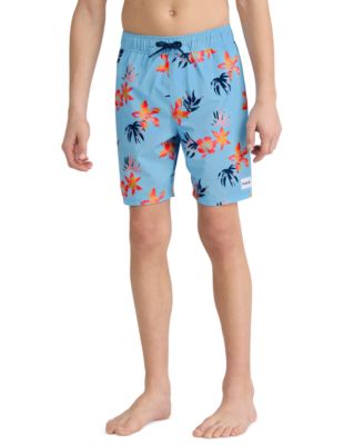 Boys' 8-18 Floral Pull-On Swim Trunks