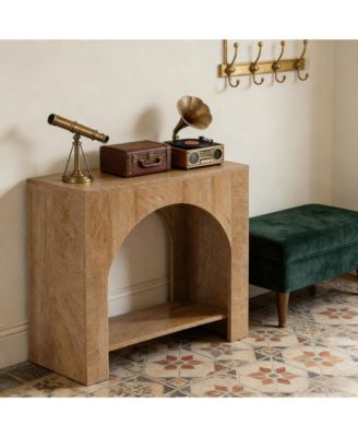 2 Tier Bedside Table, Farmhouse Nightstand with Open Shelf, Wooden Base and Spacious Tabletop, Accent Furniture for Living Room, Bedroom