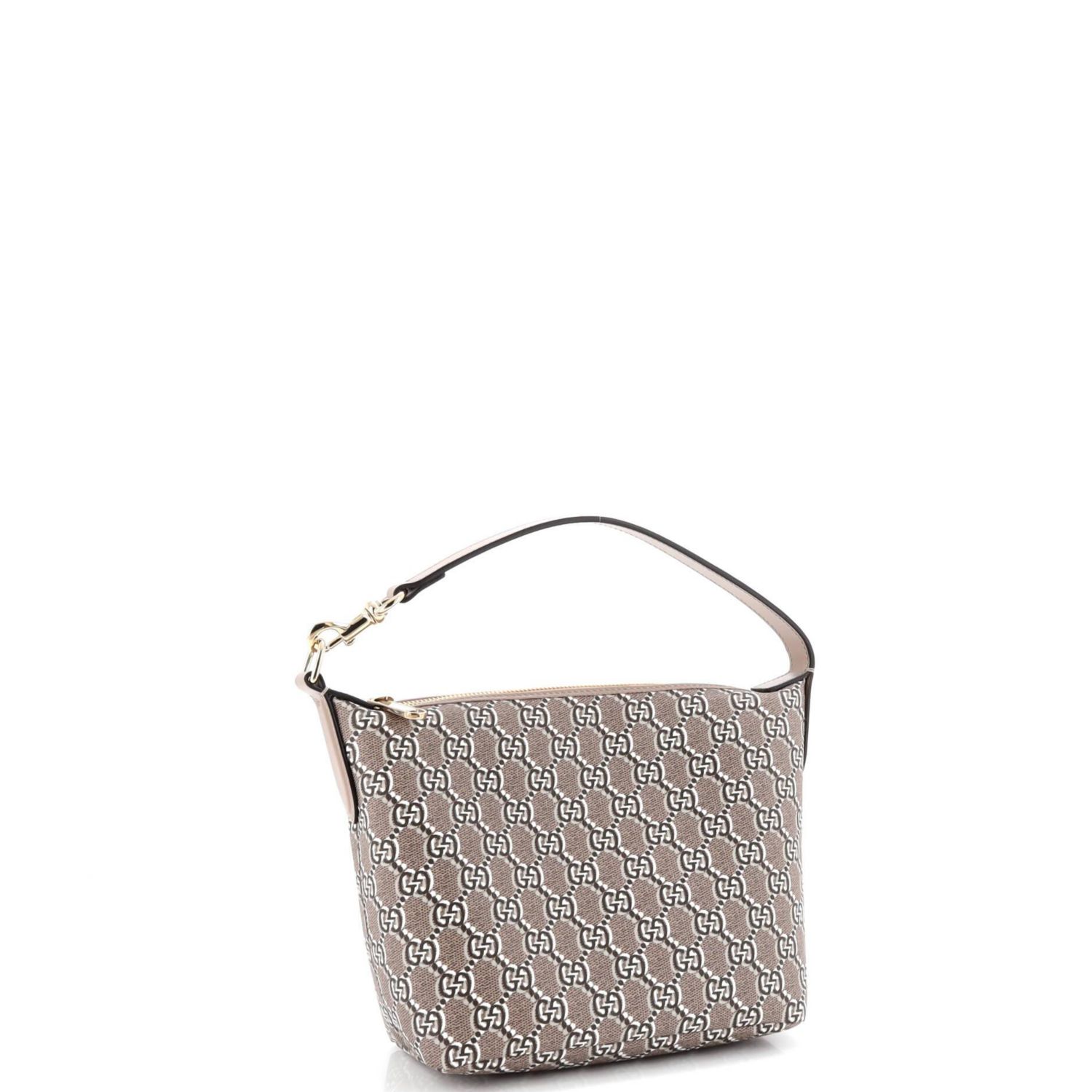 Super Mini Ophidia Zip Shoulder Bag GG Shadow Coated Canvas