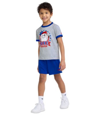 Boys' 4-7 Dri-FIT Baseball Character Short-Sleeve T-Shirt and Shorts, 2-Piece Set