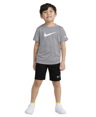 Boys' 4-7 Dri-FIT Swoosh T-Shirt and Shorts, 2-Piece Set