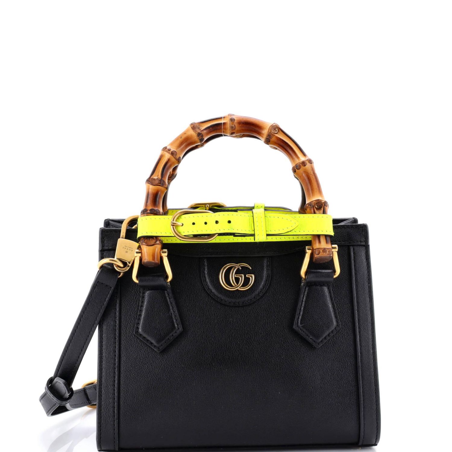 Mini Diana NM Bamboo Handle Tote Leather
