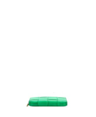 Long Cassette Zip Around Wallet Maxi Intrecciato Leather