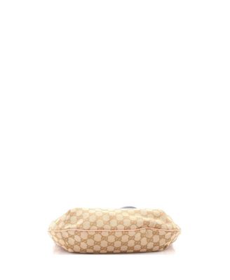 Medium Saddle Zip Messenger Bag GG Canvas with Leather