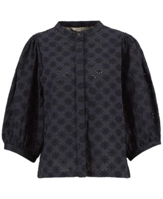 Women's Layla Broderie Anglaise Elbow-Sleeve Top