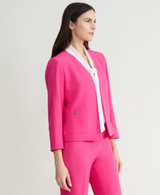 Women's Patch Pocket Open-Front Jacket