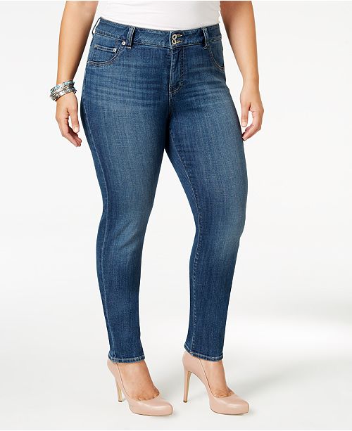 Lucky Brand Trendy Plus Size Emma Straight-Leg Jeans - Jeans - Plus ...