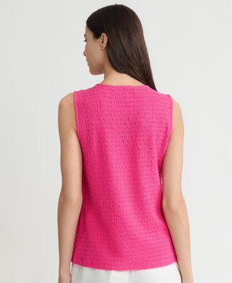 Women's Textured Sleeveless Top, Regular & Petite