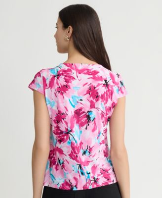 Women's Printed Cowlneck Top