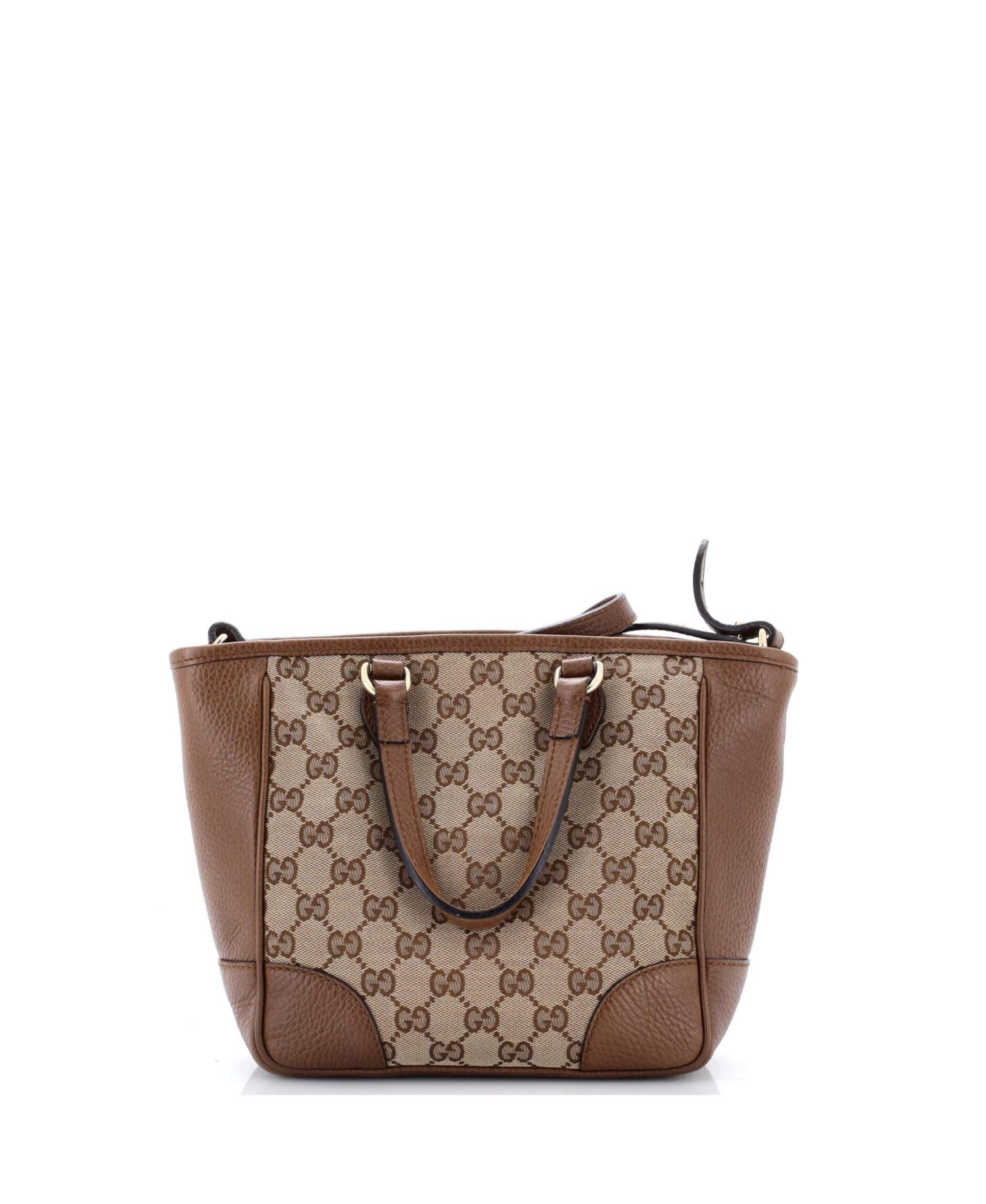 Small Bree Convertible Tote GG Canvas with Leather