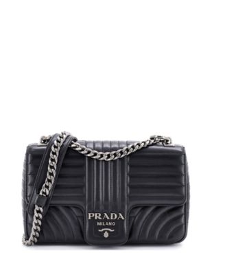 Medium Chain Flap Shoulder Bag Diagramme Quilted Leather