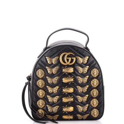 Small GG Marmont Backpack Embellished Matelasse Leather