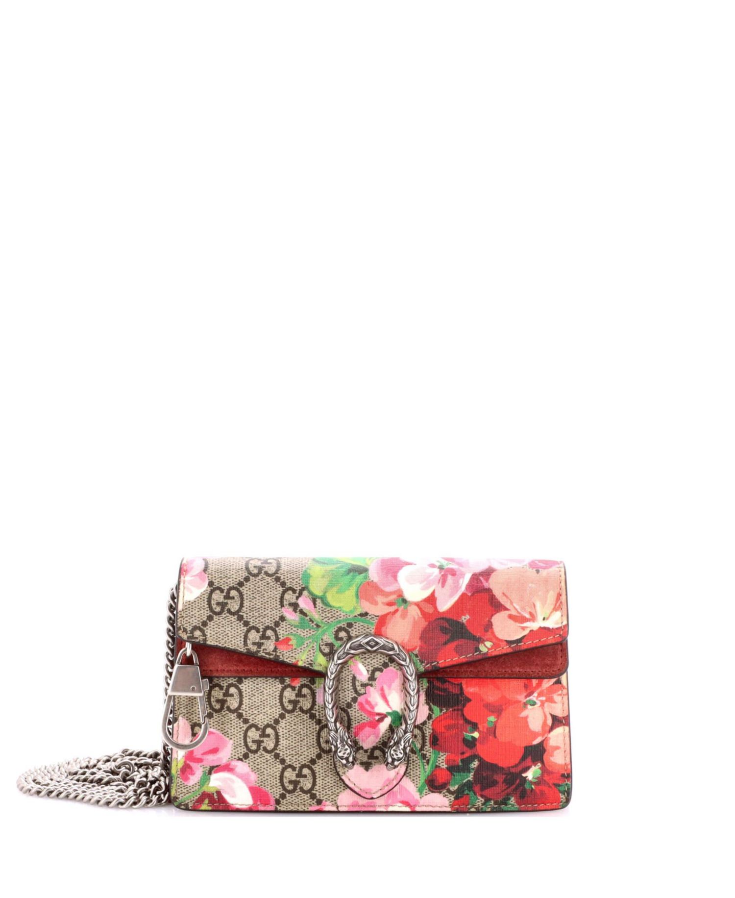 Super Mini Dionysus Bag Blooms Print GG Coated Canvas