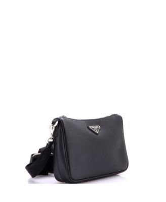 Small Re-Edition Zip Messenger Bag Saffiano Leather