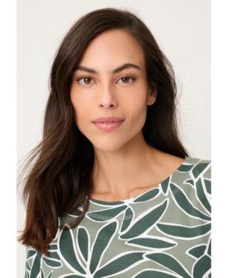 Women's Palm Design Jersey Top