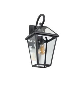 21"(H) 1-Pack Outdoor Wall Lantern Light – Modern Metal and Clear Glass Sconce for Porch, Patio, and Garden Lighting (Bulb Not Included)