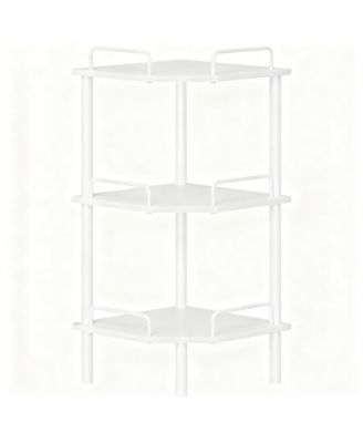 Corner Shelf Stand Industrial Metal Storage Rack for Home Office