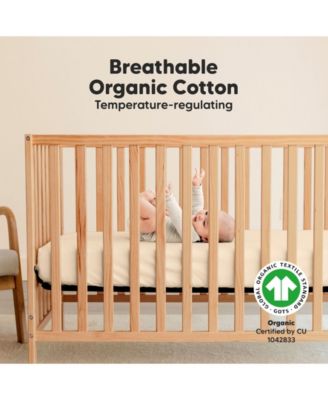 2pk Soothe Fitted Crib Sheets Neutral, Baby Crib Sheets, Fits Standard Nursery Baby Mattress