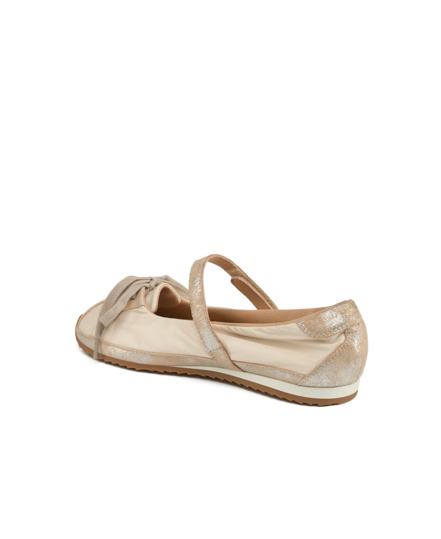 Женские кроссовки JSlides Pavia Nylon and Suede Mary Jane, цвет: Бежевый / Хаки — фото 3