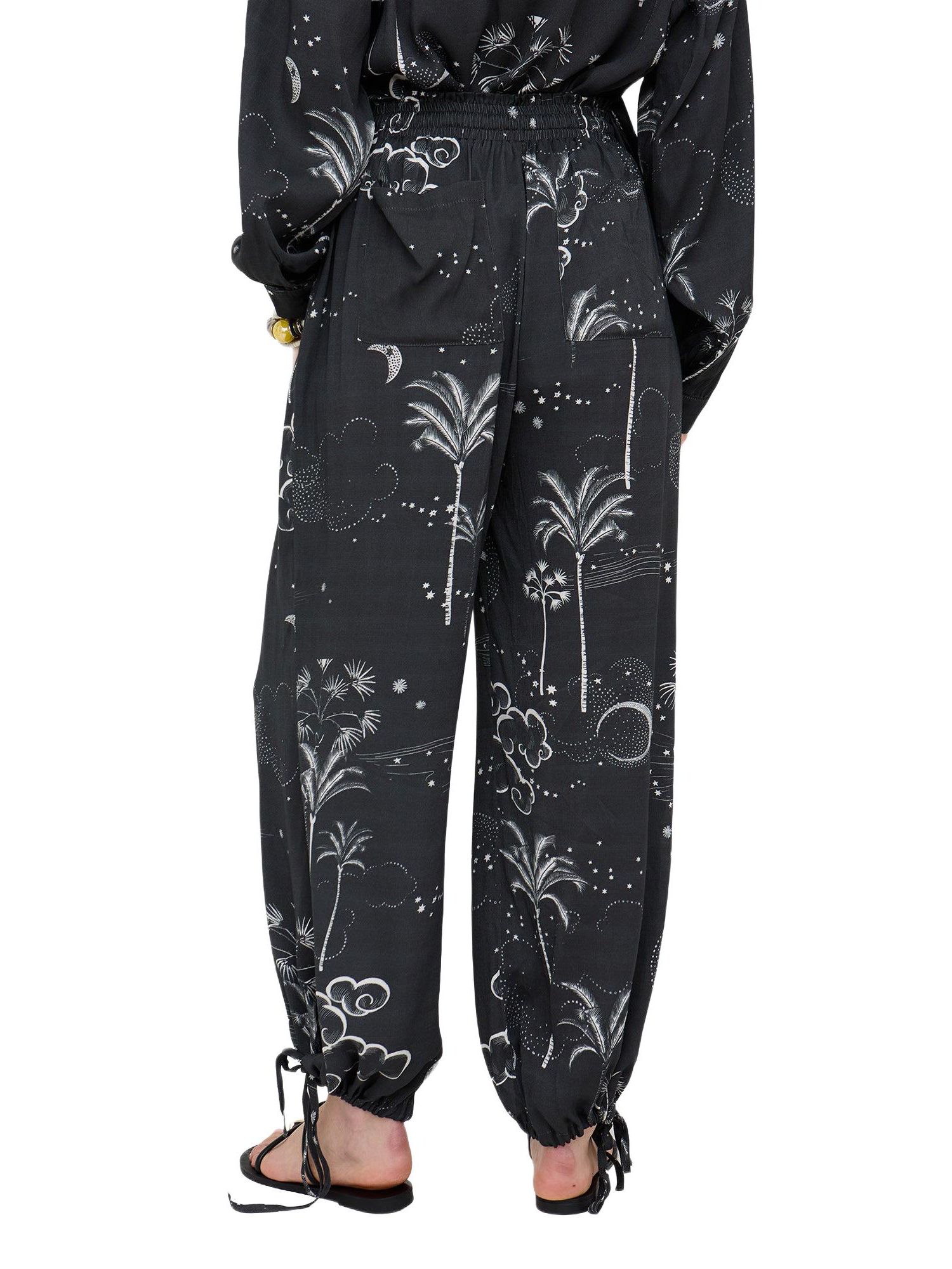 Women's Palm High Waist Palm Print Trouser