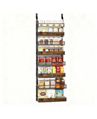 Tier Over Door Pantry Organizer shelf Adjustable Basket Wall Mount