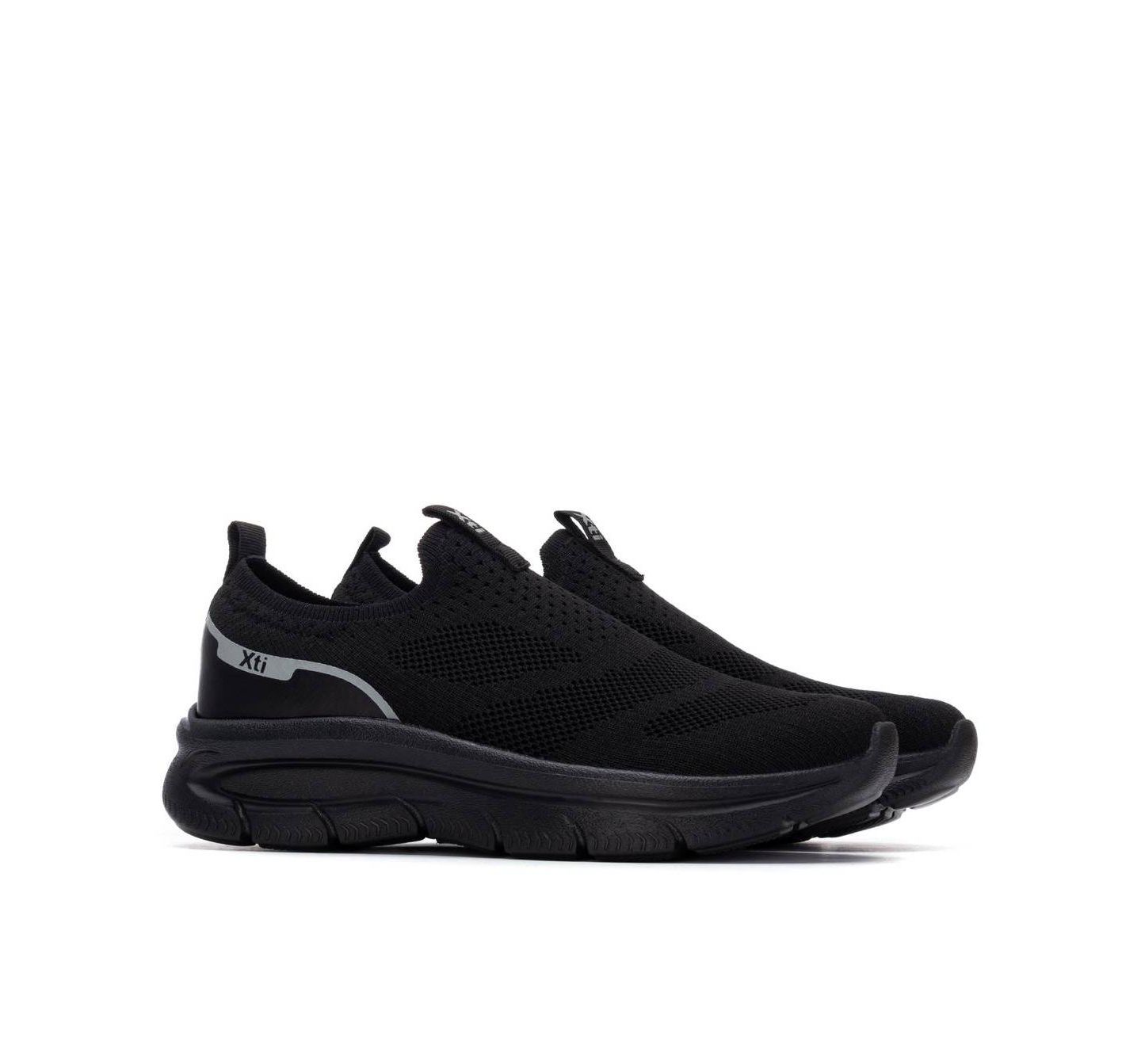 Женские кроссовки XTI Comfort Slip On, цвет: Чёрный — фото 4