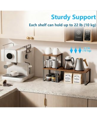 Adjustable Stackable Corner Shelf Organizer