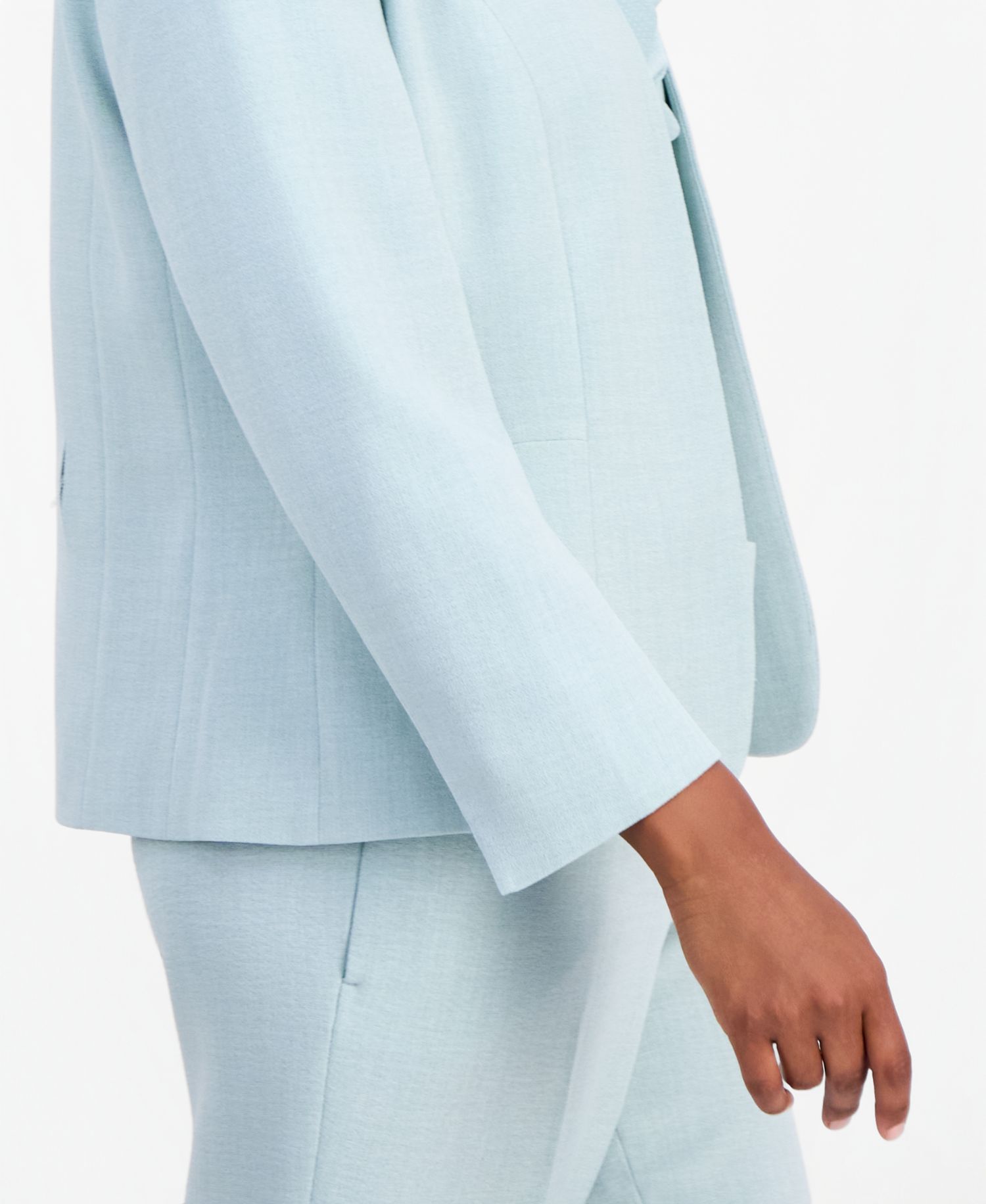 Women's Collarless Open-Front Blazer