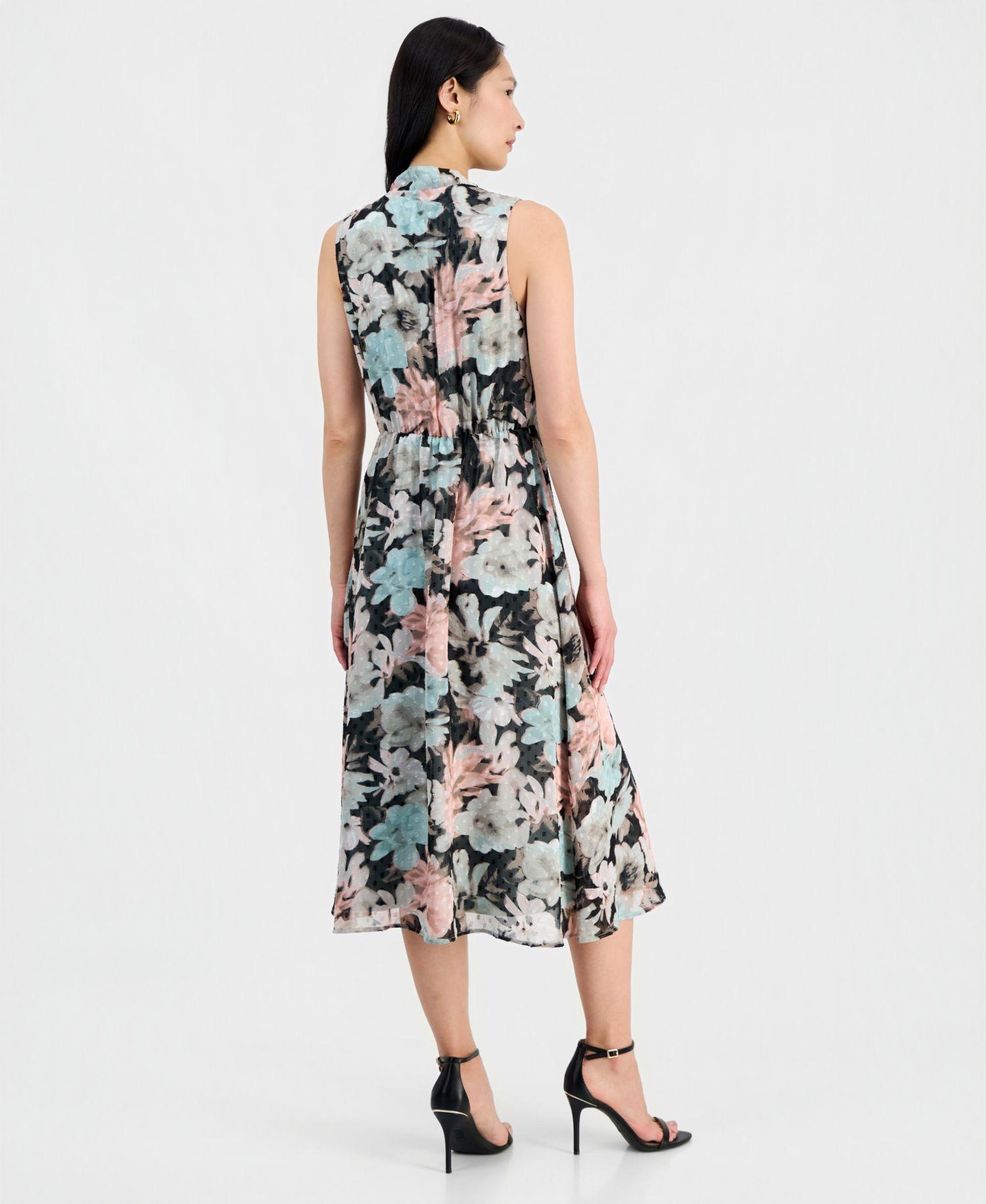 Women's Sleeveless Tie-Front A-Line Dress
