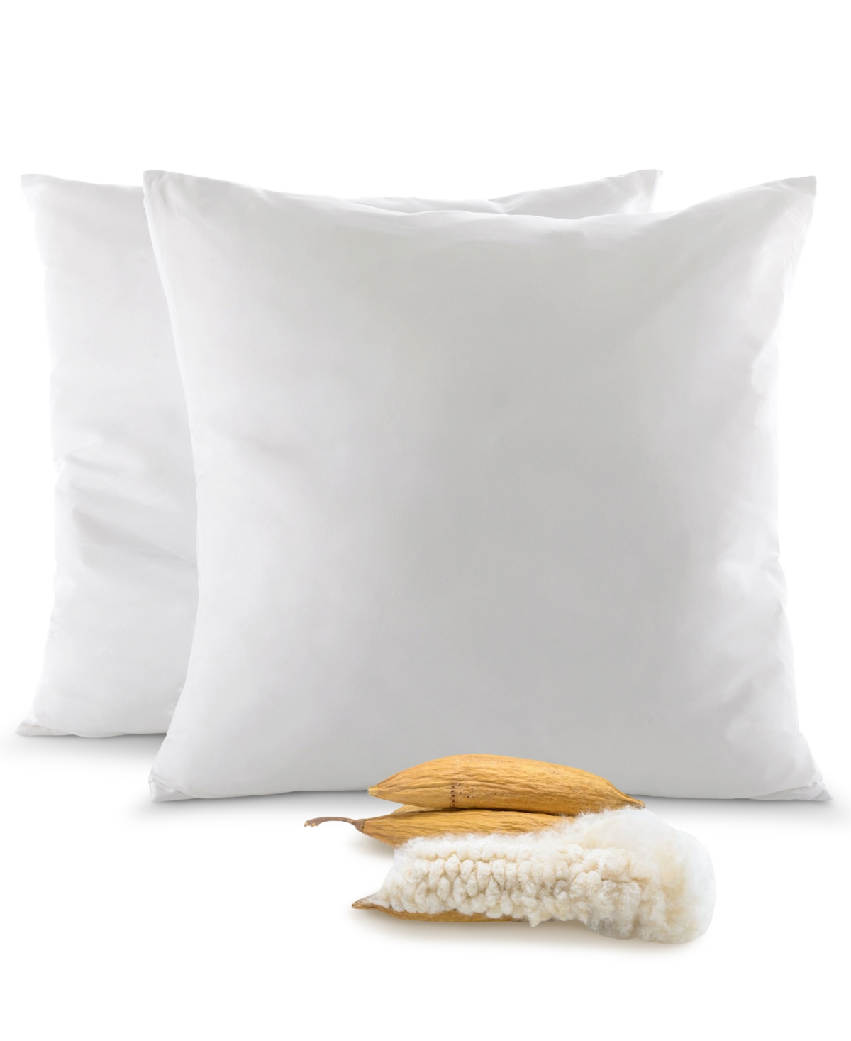 Cheer Collection Natural Kapok 2-Pack Pillow Inserts