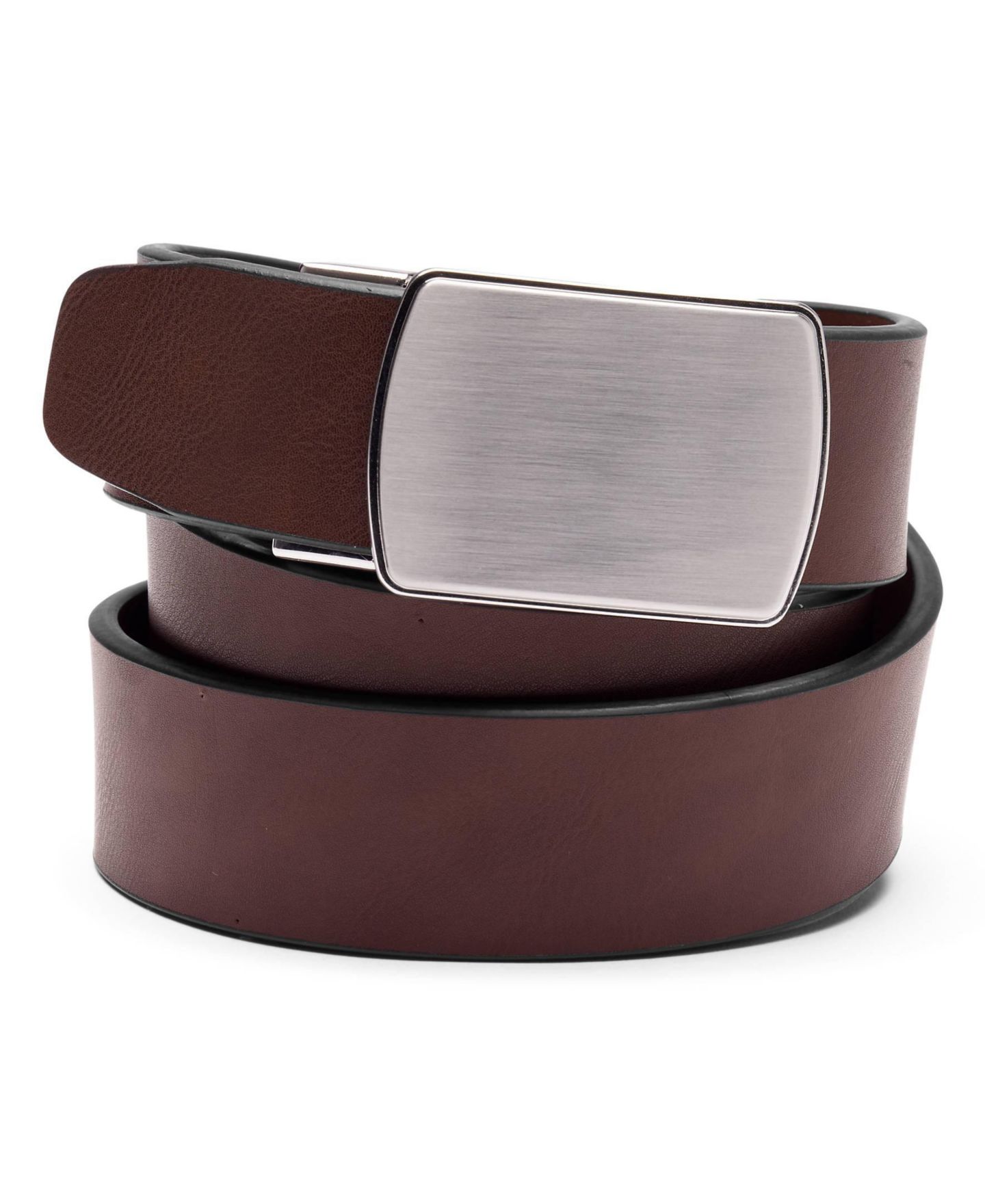 Мужской ремень Lands' End Leather Adjustable Slide Belt, цвет: Коричневый — фото 1